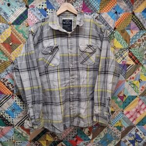 ** Baileys PT Gray Plaid Heavyweight Flannel Shirt Mens Size XXL